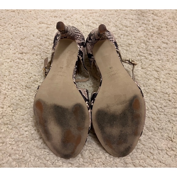 Minelli Python Leather Heeled Sandals - Picture 4 of 5